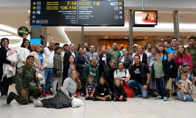 Da bienvenida Canciller a mexicanos que vienen de Israel