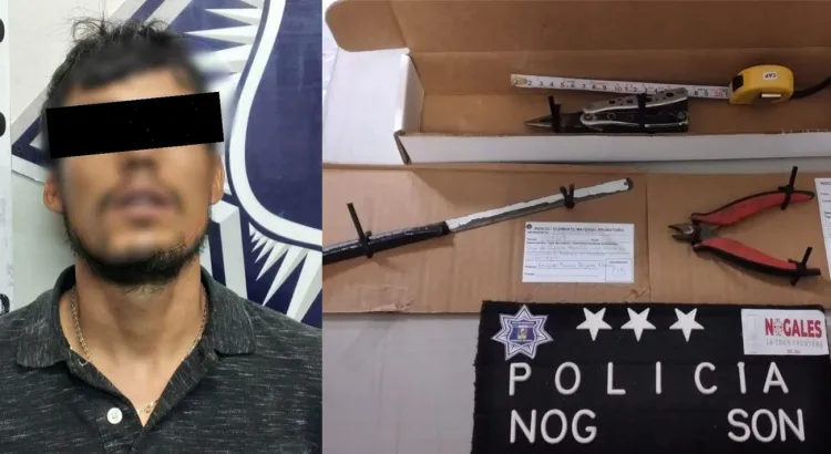 Detienen a presunto ladrón de cableado en iglesia