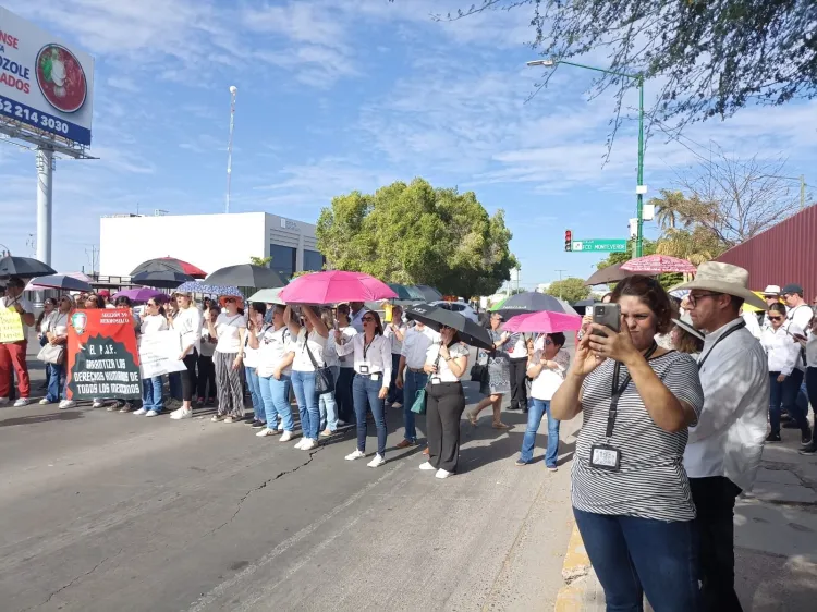 Siguen bloqueos de trabajadores del PJF de Hermosillo
