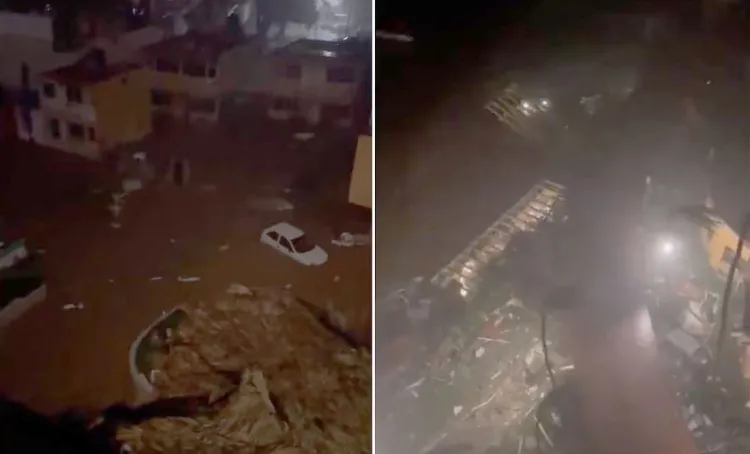 Capturan en video el paso del huracán “Otis” en Acapulco