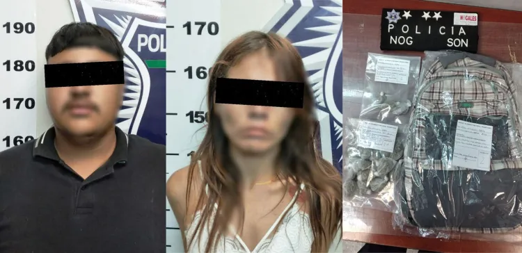 Detienen a pareja por asalto a mano armada y por posesión de narcóticos