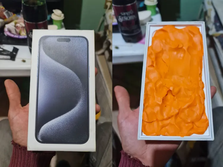 Ahorró para comprar un iPhone en ML y recibió caja con plastilina