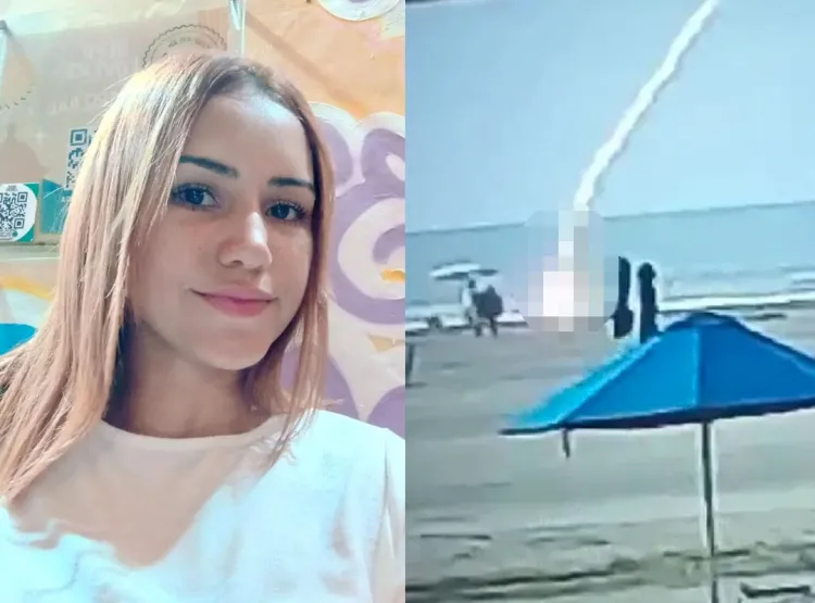 Cae rayo sobre mujer en playa de Colombia y fallece