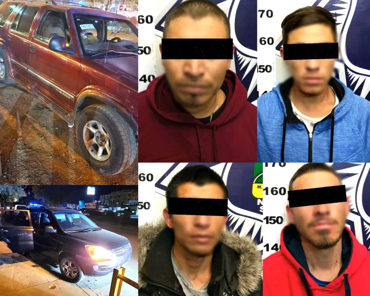 Detienen a presuntos robacarros en flagrancia