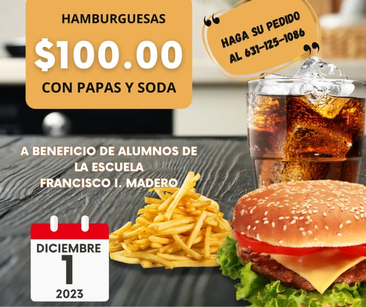 Buscan alumnos de primaria recaudar fondos con venta de hamburguesas