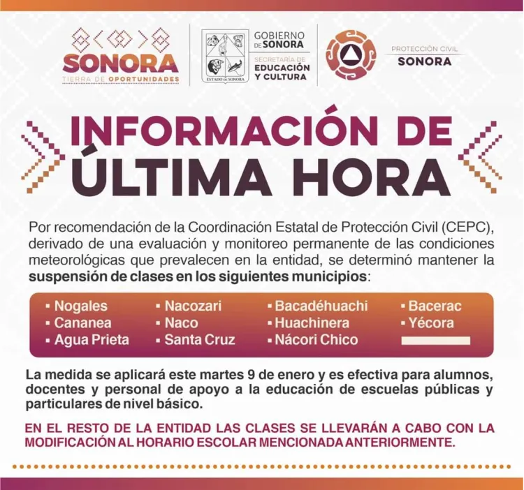 Suspenden por segundo día las clases por el frío