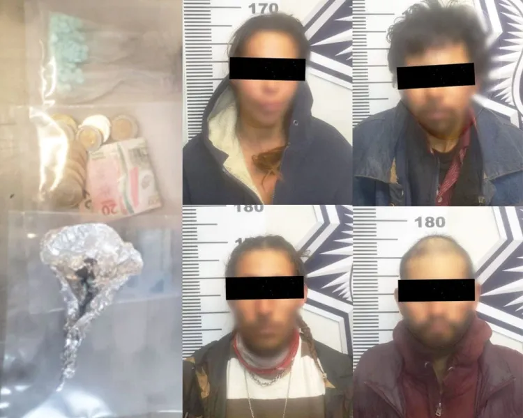 Detienen a 4 por drogas entre ellos una mujer