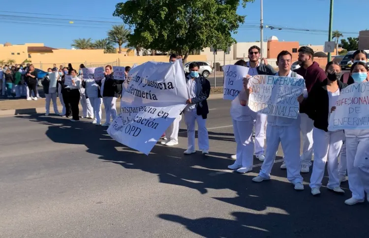 Personal de Enfermería del NHG se manifiesta para exigir basificacion