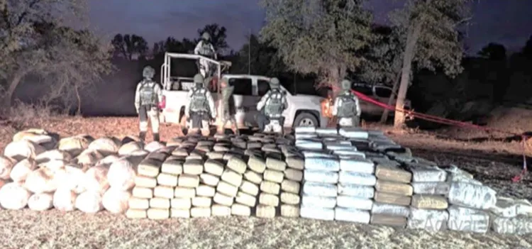 Localizan más de 2 toneladas y media de posible mariguana en Sonora