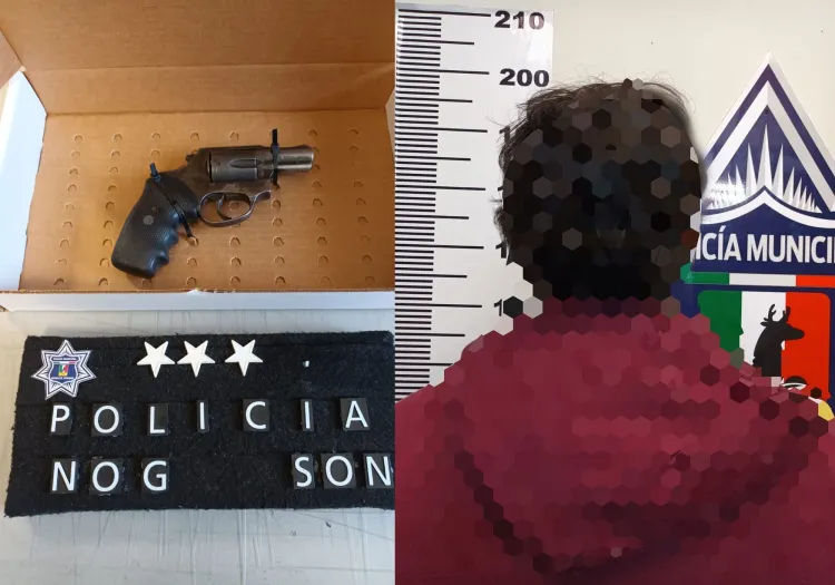 Detienen a menor de 15 años con un revolver