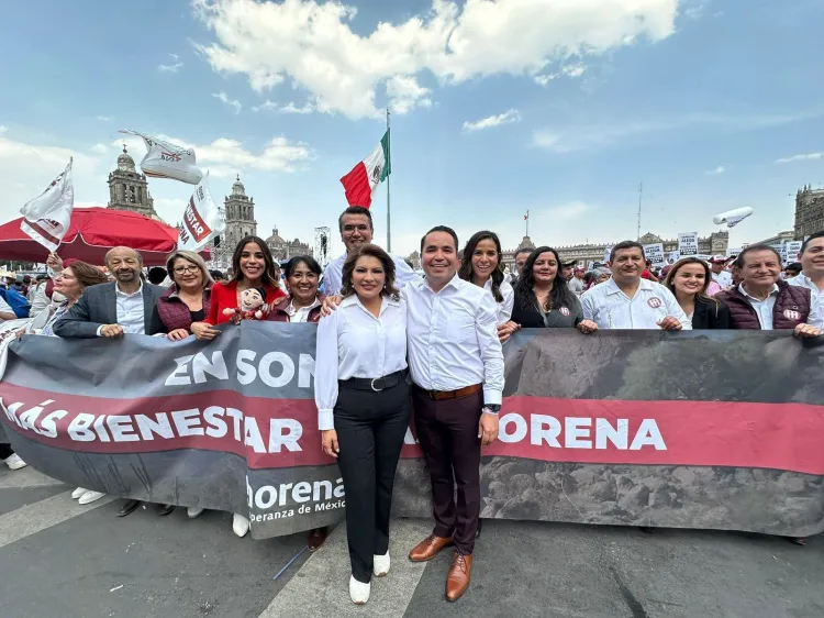 Acompañan Lorenia Valles y Heriberto Aguilar en arranque de campaña de Claudia Sheinbaum