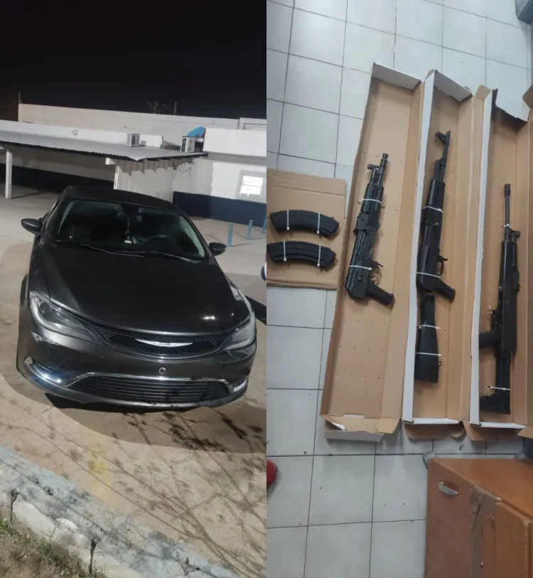 Intentaba mujer introducir armamento a México; fue detenida por las autoridades