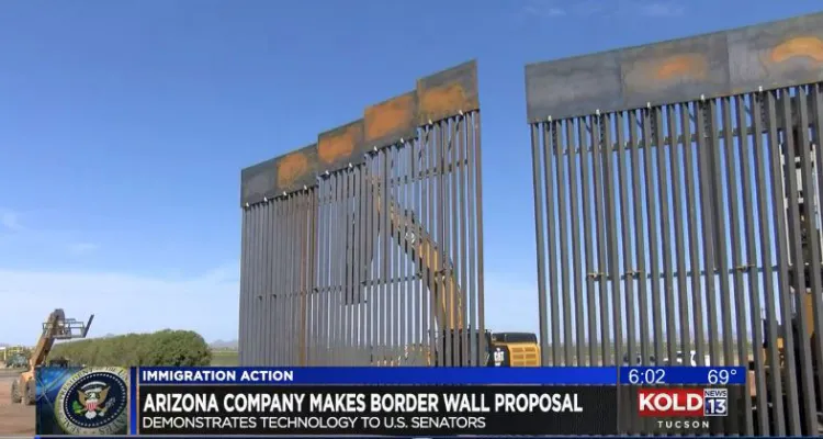 Muestran construcción del muro