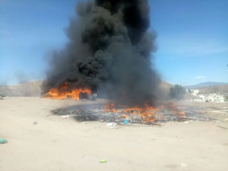 Arde otra recicladora