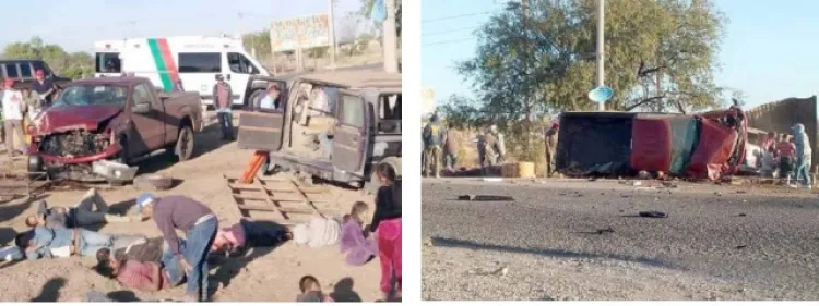 Deja encontronazo ocho muertos