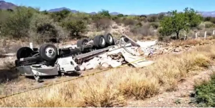 Le cae encima camión
que conducía en carretera