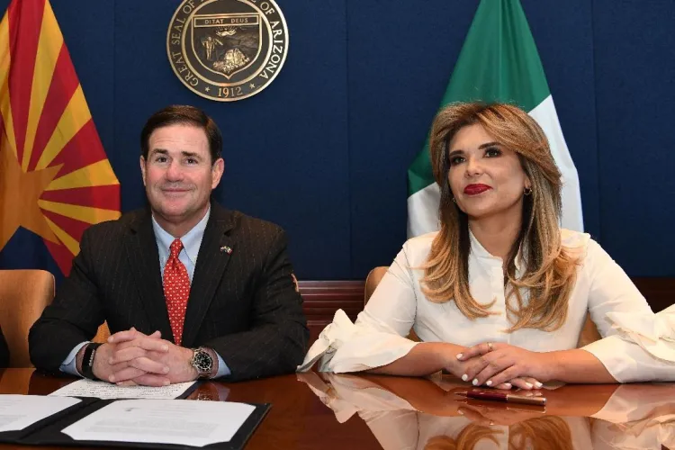 Coinciden Gobernadores Pavlovich y Ducey en fortalecer relación comercial entre México y EU