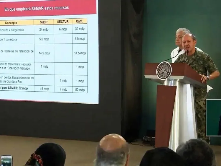 Destinará la Marina 52 mdp para combatir el sargazo