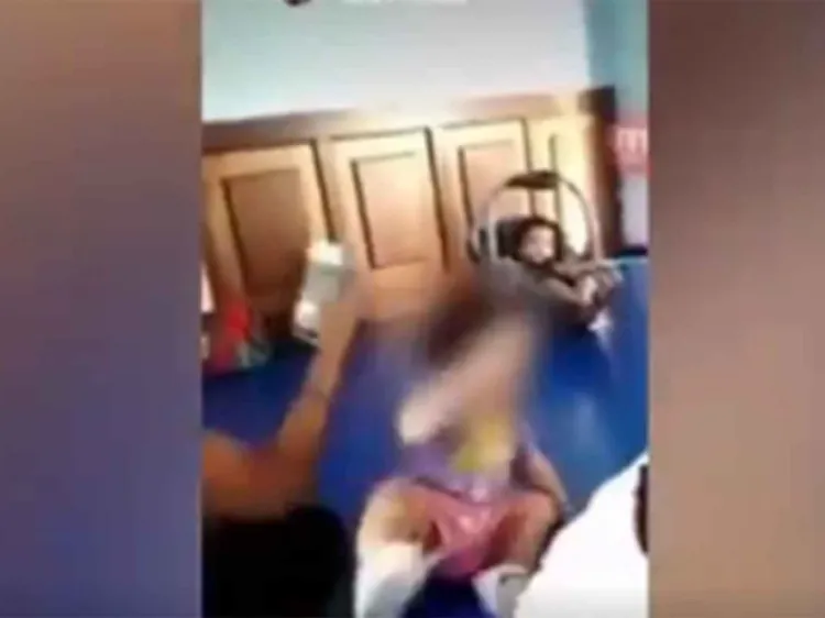 Exhiben a agresora de bebé en guardería de NL