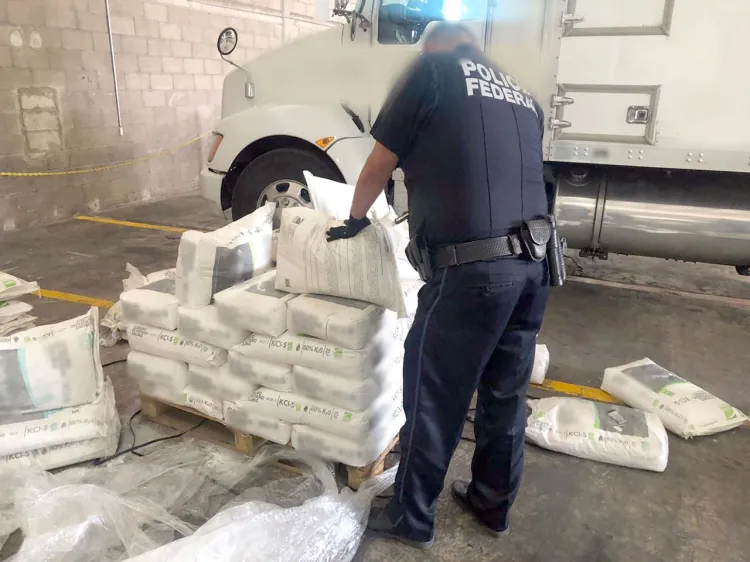 Decomisan media tonelada de cristal