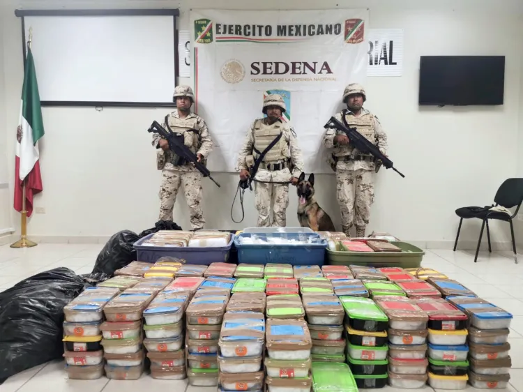 Incauta Ejército 569 kilos de “cristal”