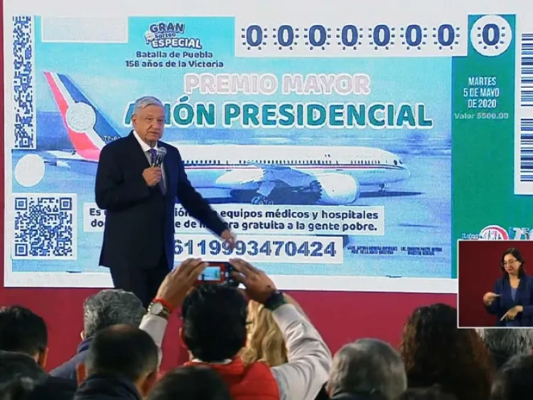 Presentan diseño del ‘cachito’ para rifa del avión presidencial