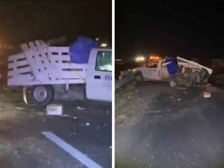 Descubren a 'entambado' tras choque de camioneta