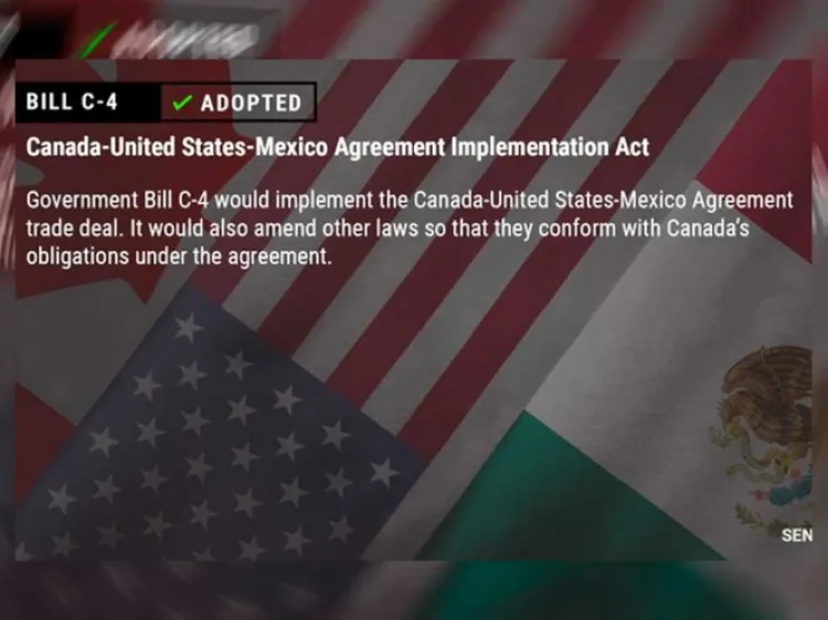 Aprueba también el Senado de Canadá el T-MEC