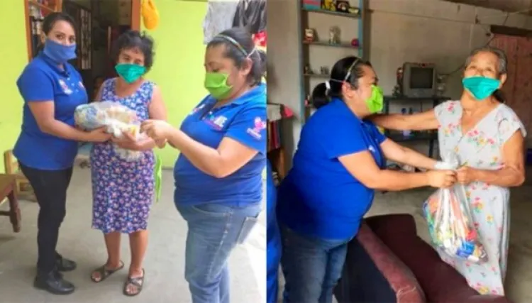 VIRAL: Ponen con Photoshop cubrebocas a gente de escasos recursos ‘para la foto’