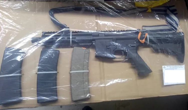 Localizan arma de fuego Abandonada en el monte