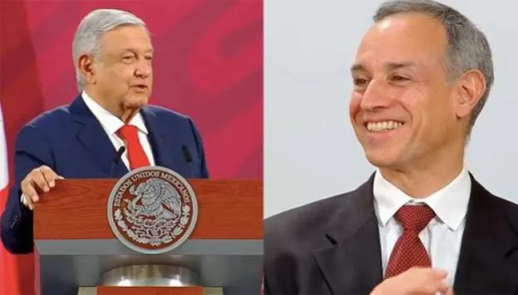 AMLO muestra apoyo a López-Gatell y acusa campaña en su contra