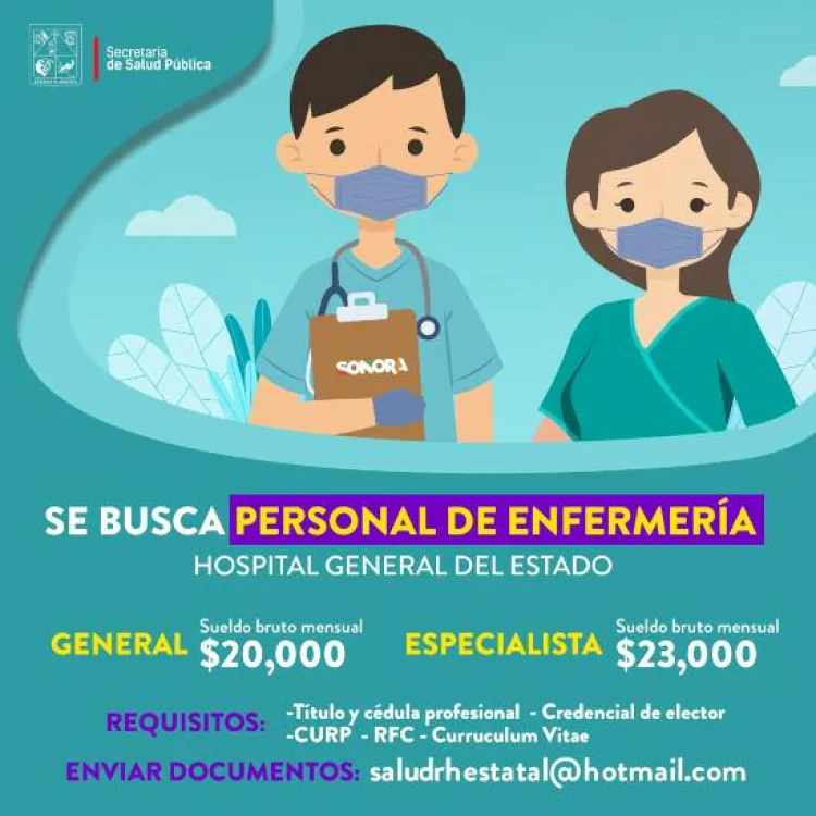 Busca Salud Sonora enfermeras y enfermeros