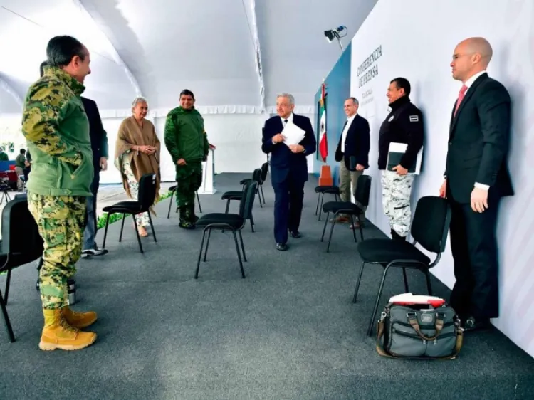 ‘Por sana distancia no hablé con manifestantes’: López Obrador