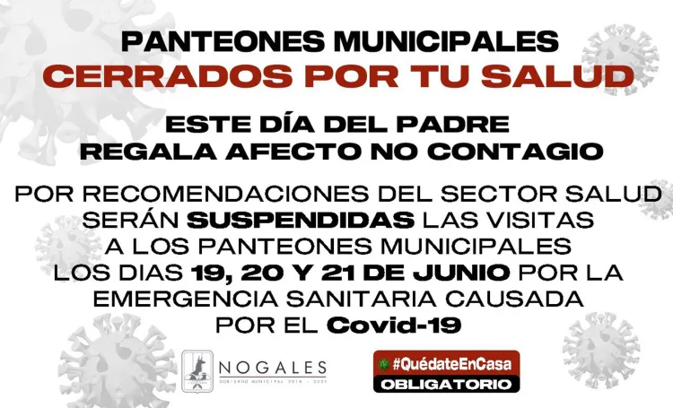 Cierran a partir de hoy panteones