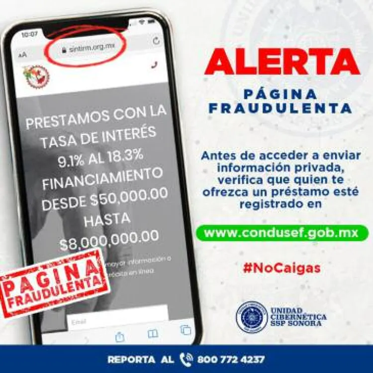 Advierten sobre fraudes en páginas que ofrecen créditos