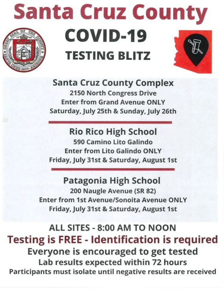 Realizarán pruebas de Covid-19 en Nogales