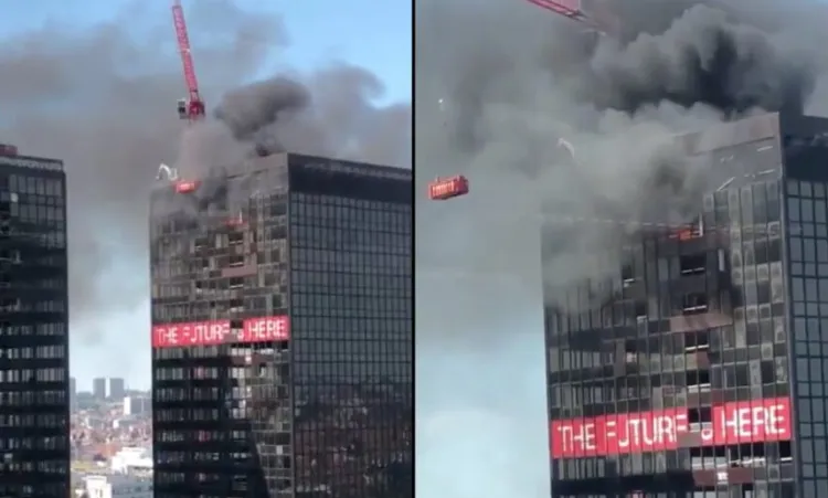 Se registra incendio en el World Trade Center de Bruselas, Bélgica
