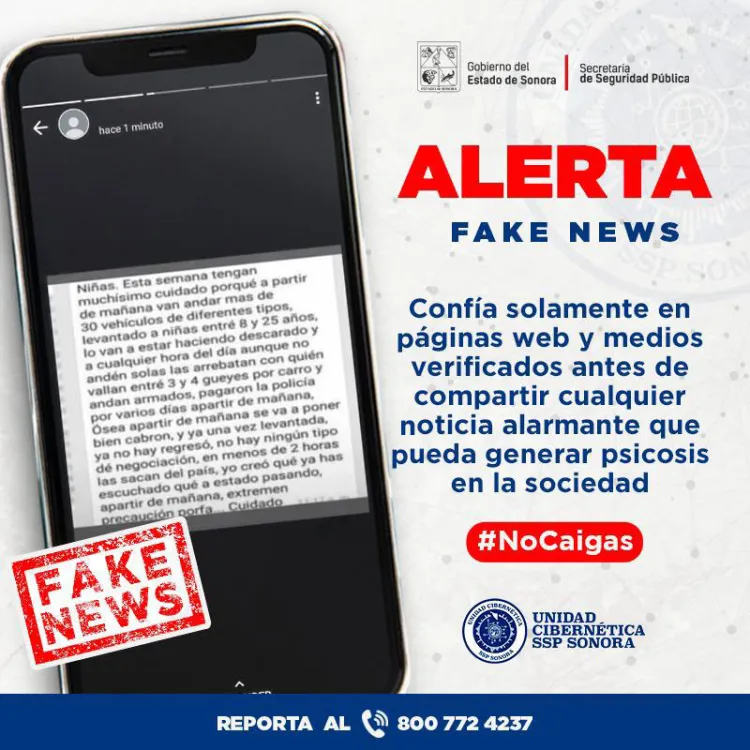 Advierte sobre información falsa la Unidad Cibernética