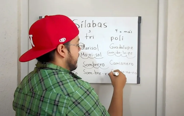 Ayuda maestro con canal de video a niños