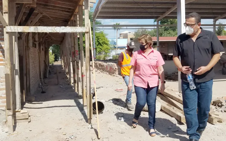 Avanzan construcción de aulas en el Estado