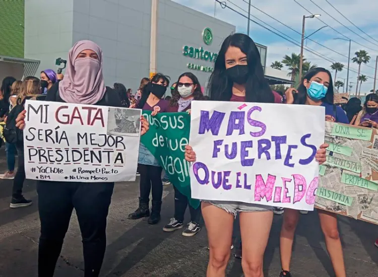 Marchan en Hermosillo, Piden mujeres alto a violencia de género