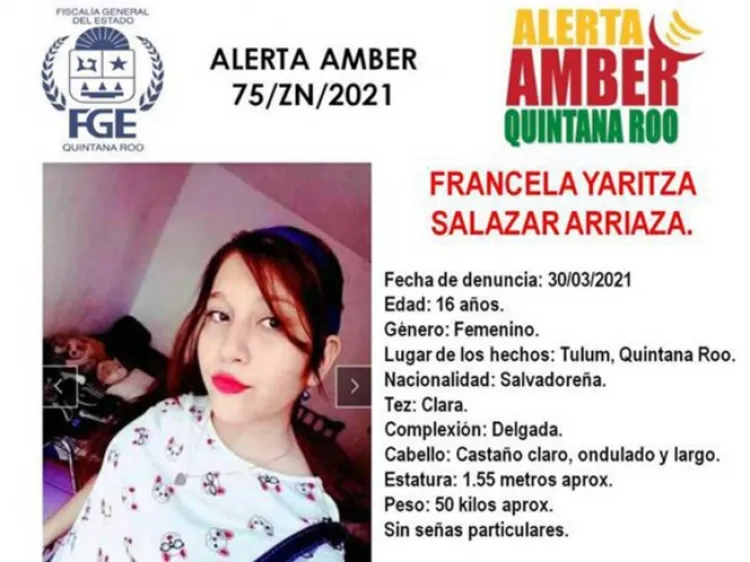 Activan Alerta Amber por Francela, hija de Victoria Esperanza