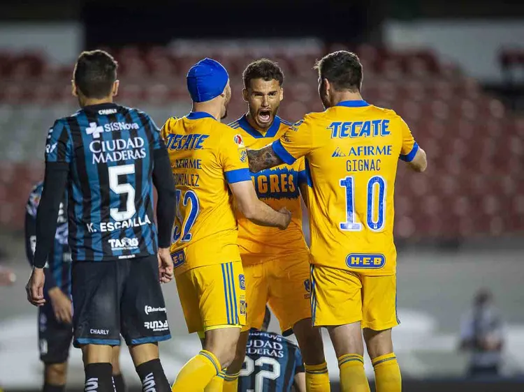 Tigres triunfa sobre la hora en Querétaro