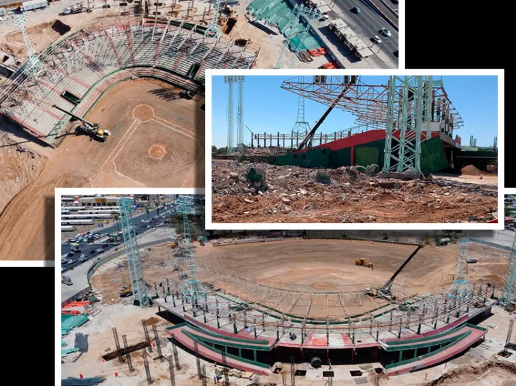 Continúa demolición del estadio Héctor Espino