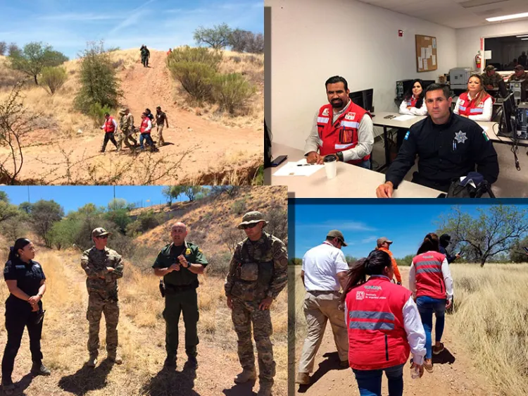 Trabajan SSP Sonora y Border Patrol coordinadamente en rescates humanitarios de migrantes