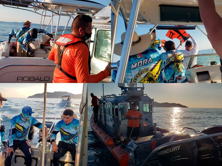 Rescatan a náufragos en Guaymas