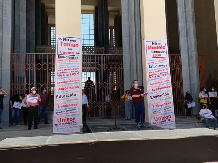 Protesta rectora de la Unison