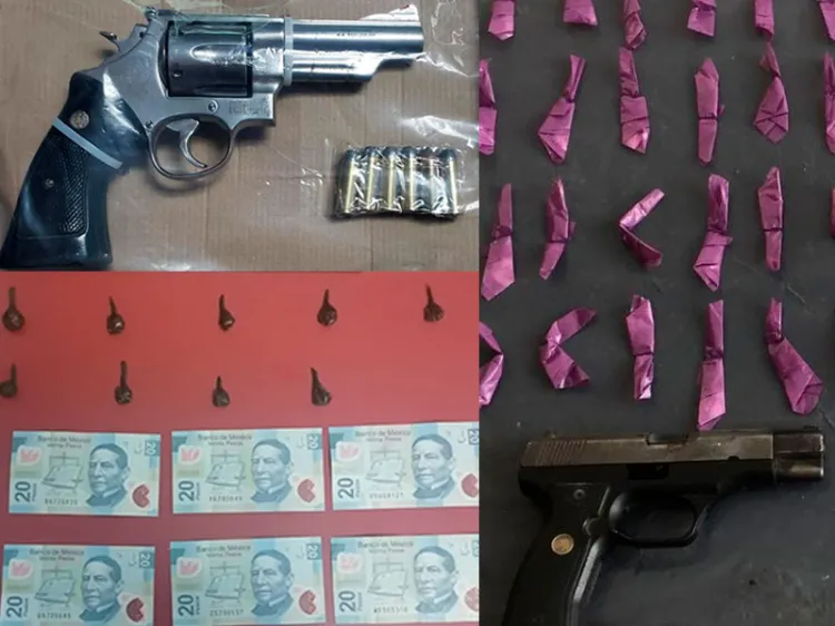 Asegura PESP armas, drogas y detenidos