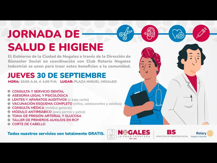 Invitan a Jornada de Salud e higiene en Plaza Hidalgo