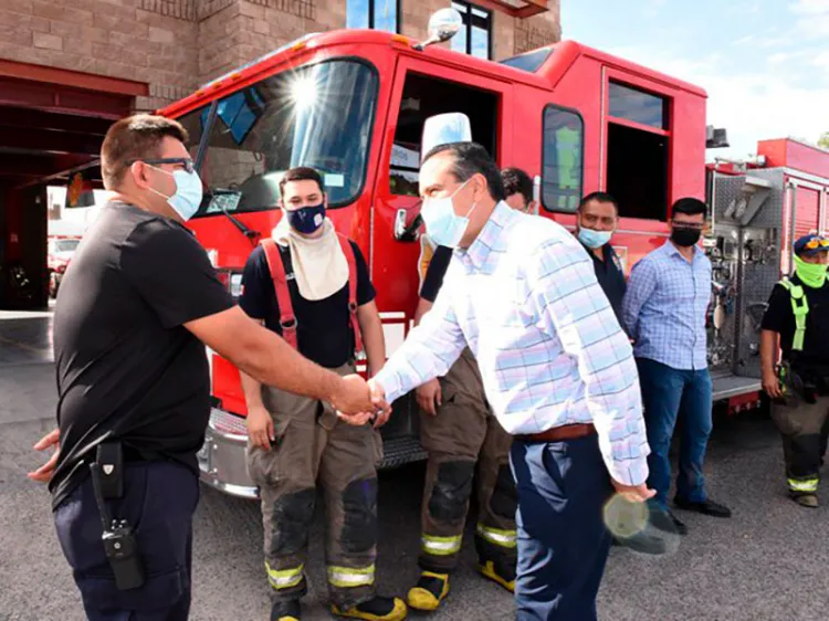 Visita Alcalde estación norte de bomberos de Hermosillo